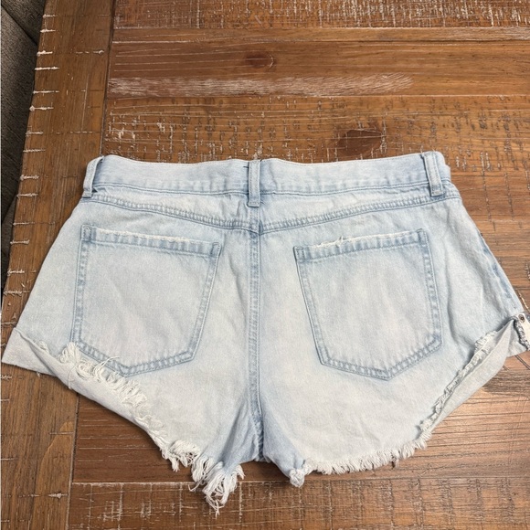 Rewash Light Blue Frayed Jean Shorts - Picture 3 of 3